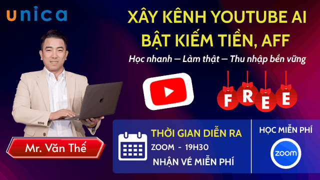  Xây kênh và Bật kiếm tiền Youtube AI, Affiliate