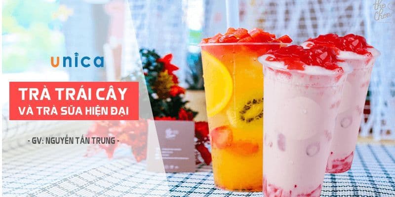 Trà trái cây và trà sữa hiện đại